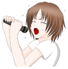 Everyday and emotions of schoolgirl sticker #3004143