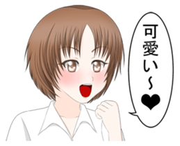 Everyday and emotions of schoolgirl sticker #3004144