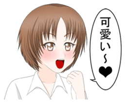 Everyday and emotions of schoolgirl sticker #3004144