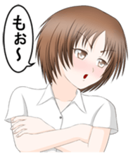 Everyday and emotions of schoolgirl sticker #3004146