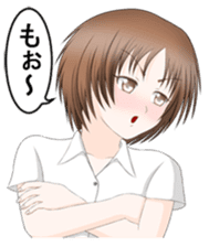 Everyday and emotions of schoolgirl sticker #3004146