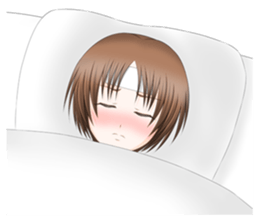 Everyday and emotions of schoolgirl sticker #3004148