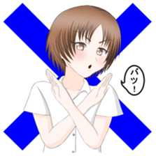 Everyday and emotions of schoolgirl sticker #3004150