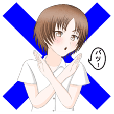 Everyday and emotions of schoolgirl sticker #3004150