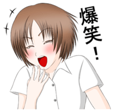 Everyday and emotions of schoolgirl sticker #3004151