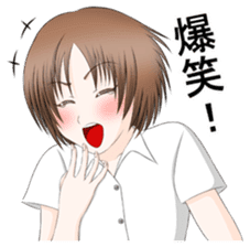 Everyday and emotions of schoolgirl sticker #3004151