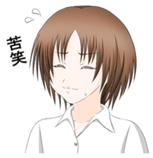 Everyday and emotions of schoolgirl sticker #3004153