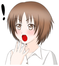 Everyday and emotions of schoolgirl sticker #3004154