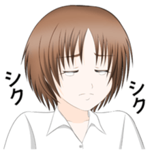 Everyday and emotions of schoolgirl sticker #3004155