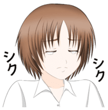 Everyday and emotions of schoolgirl sticker #3004155