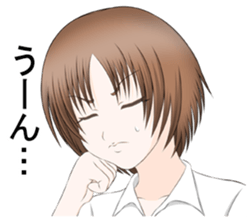 Everyday and emotions of schoolgirl sticker #3004156