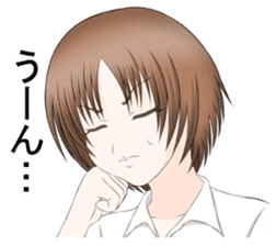 Everyday and emotions of schoolgirl sticker #3004156