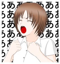 Everyday and emotions of schoolgirl sticker #3004157