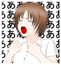 Everyday and emotions of schoolgirl sticker #3004157