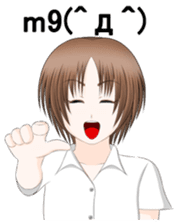 Everyday and emotions of schoolgirl sticker #3004158