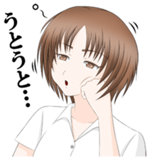 Everyday and emotions of schoolgirl sticker #3004159