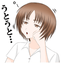 Everyday and emotions of schoolgirl sticker #3004159