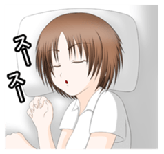 Everyday and emotions of schoolgirl sticker #3004160