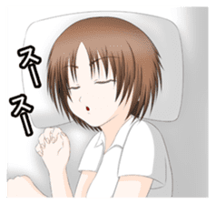 Everyday and emotions of schoolgirl sticker #3004160