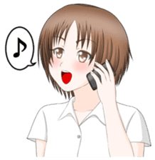 Everyday and emotions of schoolgirl sticker #3004161