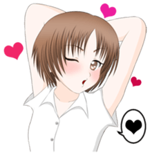 Everyday and emotions of schoolgirl sticker #3004162