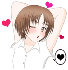 Everyday and emotions of schoolgirl sticker #3004162