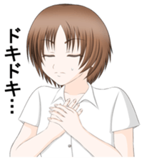 Everyday and emotions of schoolgirl sticker #3004163