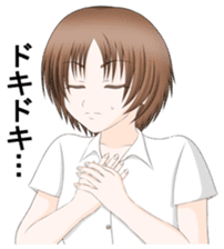 Everyday and emotions of schoolgirl sticker #3004163