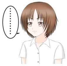 Everyday and emotions of schoolgirl sticker #3004164