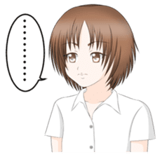 Everyday and emotions of schoolgirl sticker #3004164