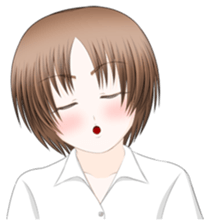 Everyday and emotions of schoolgirl sticker #3004165