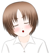 Everyday and emotions of schoolgirl sticker #3004165