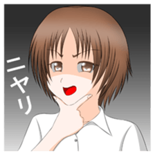 Everyday and emotions of schoolgirl sticker #3004166