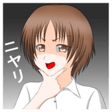 Everyday and emotions of schoolgirl sticker #3004166