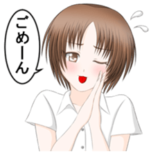 Everyday and emotions of schoolgirl sticker #3004167