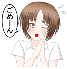 Everyday and emotions of schoolgirl sticker #3004167