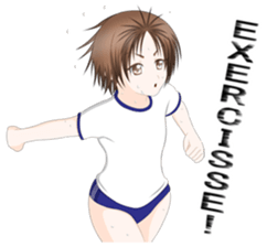 Everyday and emotions of schoolgirl sticker #3004170