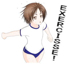 Everyday and emotions of schoolgirl sticker #3004170