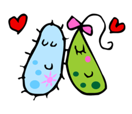 Mr. slipper animalcule and Miss.Euglena sticker #3004187