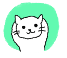 The cat which drew with a crayon sticker #3011373