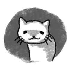 The cat which drew with a crayon sticker #3011374