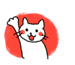 The cat which drew with a crayon sticker #3011376