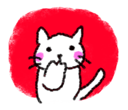 The cat which drew with a crayon sticker #3011378