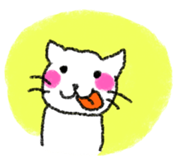 The cat which drew with a crayon sticker #3011379