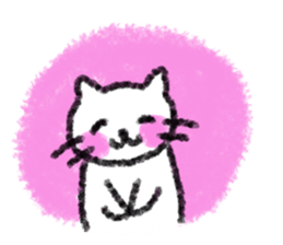 The cat which drew with a crayon sticker #3011380