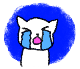 The cat which drew with a crayon sticker #3011382