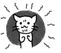 The cat which drew with a crayon sticker #3011383