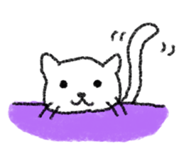 The cat which drew with a crayon sticker #3011387