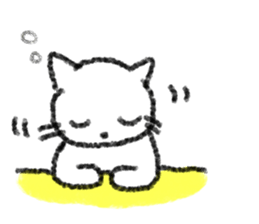 The cat which drew with a crayon sticker #3011388