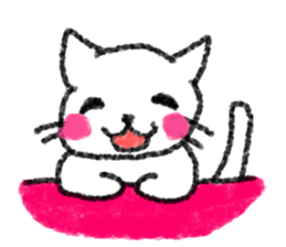 The cat which drew with a crayon sticker #3011389